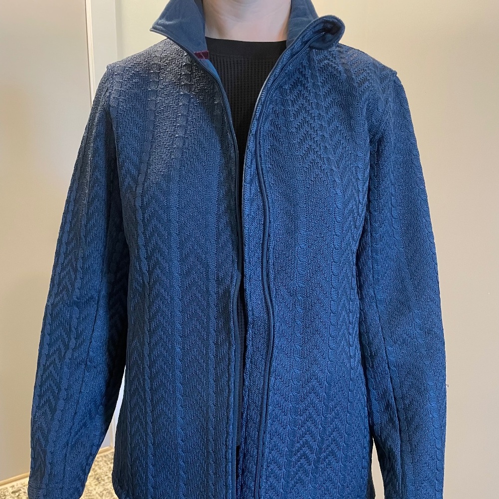Boston Traders Cable Zip-up Sweater Jacket - Women’s XL